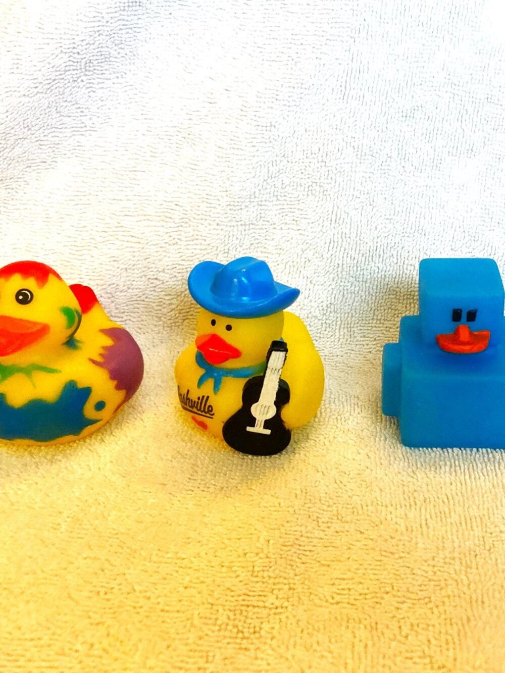 New 4 Unique Plastic Ducks for Bathtime, playtime or Jeeps or Collectors